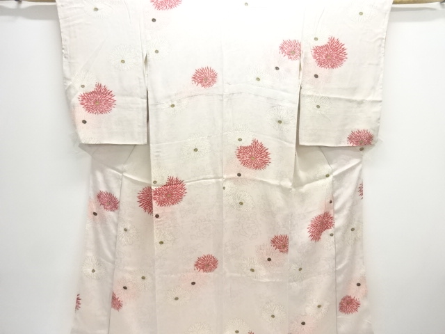 アンティーク　紋錦紗　菊模様着物